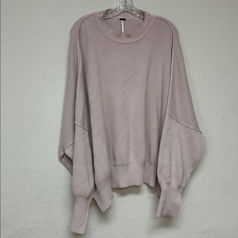 Free People Women's east street blush pullover Sweater Size L - Picture 4 of 4
